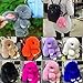 BAOBAO Bunny Fur Rex Rabbit Pompom Ball Doll Pendant Keychain Car Handbag Keyring