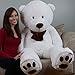YESBEARS 5 Foot Giant Teddy Bear Cream White (Love Pillow Included)