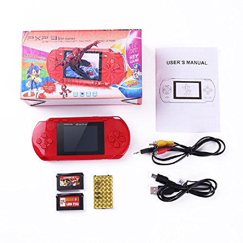 Navpeak Game Player New PXP 3 Portable Video Game Player Slim Station Bundle 16 Bit Handheld Computer Games Console 1pc (Dark-Blue)