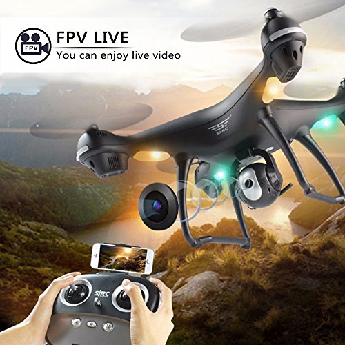 FPV Drone with 1080p HD Camera Live Video and GPS Return Home Function S70W RC Drone for Beginners Kids Adults with Follow Me Mode, Altitude Hold, Intelligent Battery Long Control Range