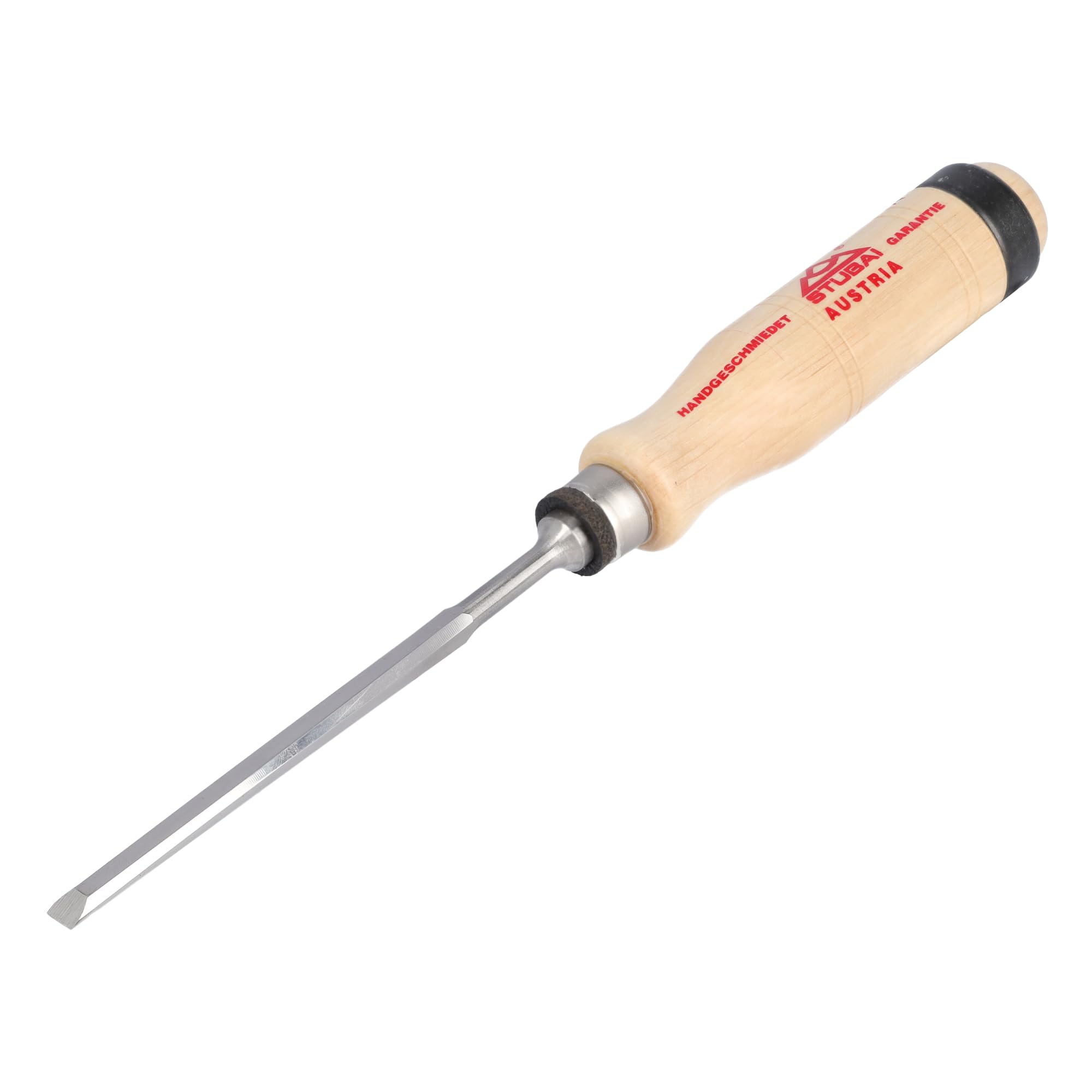 Stubai 353002 "Swedish Type" Special Wood Chisel with Wooden Handle, Beige/Silver, 6 mm