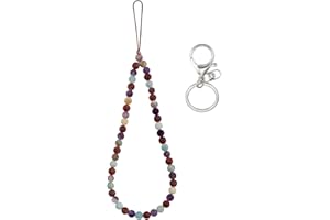 Ornaland Beaded Phone Charm Wrist Strap Gemstone Phone Charms Chain Anti-lost lanyard Wrist Strap Suitable for Case Backpack 