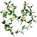 OOOUSE 8.2ft Artificial Silk Rose Flower Ivy Vine Leaf Garland Wedding Party Home Decor,Champagne