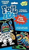 Peaceable Kingdom Sticker Crafts Rockin' Robots Foil Art Kit for Kids