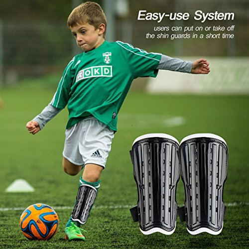 ActionEliters Youth Soccer Shin Pad Shin Guards,Lightweight and