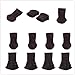 32 pcs Knitting Wool Furniture Feet Protectors/Leg Floor Protectors/Furniture Leg Socks/High Elastic Brown Furniture Pads Covers Furniture Caps Set