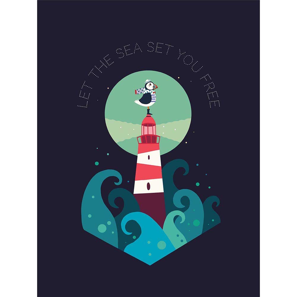 Wee Blue Coo Lighthouse Sea Free Unframed Wall Art Print Poster Home Decor Premium — image 1