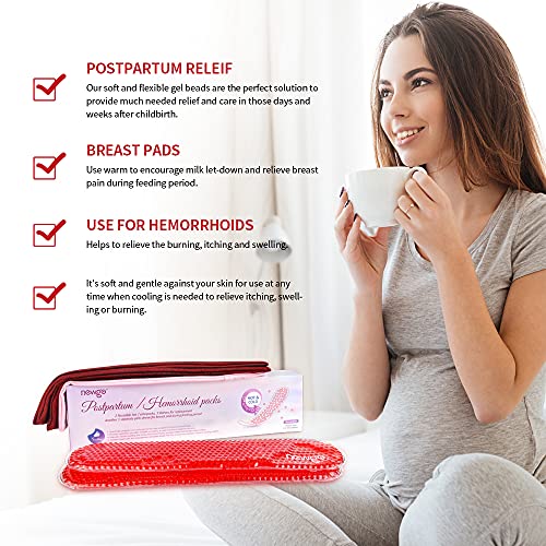NEWGO Perineal Ice Packs for Postpartum & Hemorrhoid Pain Relief, 2