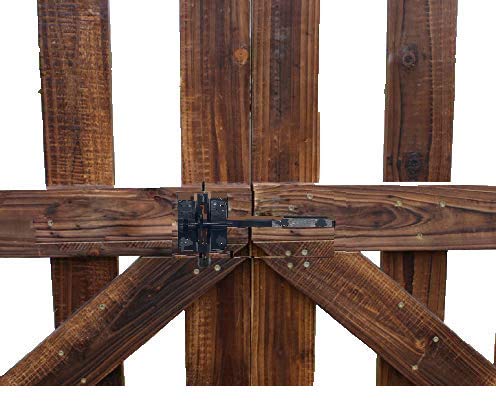 Fpz Self-Locking Gate Latch - Post Mount Automatic Gravity Lever Wood Fence Gate Latches with Fasteners,Black