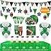 Football Party Supplies and Decorations Set-Serves 24 Include Tablecloth,Plates, Flatware, Cups and Football Flag Paper Napkins,Hanging Swirl,Banner,Balloons for Football Party