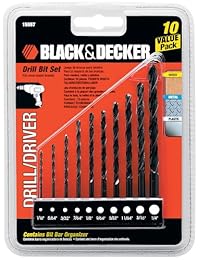 Black & Decker OEM 15557 Juego de brocas para taladro de 10 piezas, descuentos por cantidad.