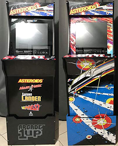 Gulf Coast Decals Arcade1up Cabinet Riser Graphics - Asteroids Asteroid Graphic Sticker Decal Set