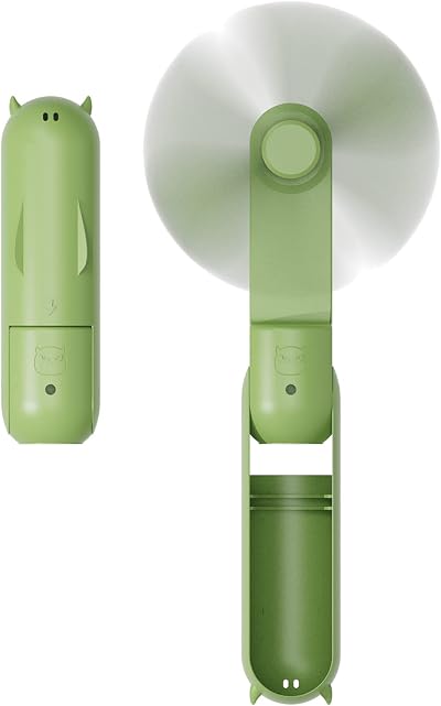 NORHOM Portable USB Rechargeable Mini Handheld Fan - Green