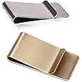 WAFJAMF Small Men's Slim Money Clip Stainless Steel Credit Business Card Holder Pocket Cash Wallet