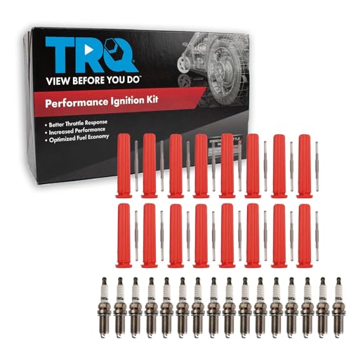 TRQ Ignition Coil and Spark Plug Kit 32 Piece Compatible with 2009-2015 Chrysle…