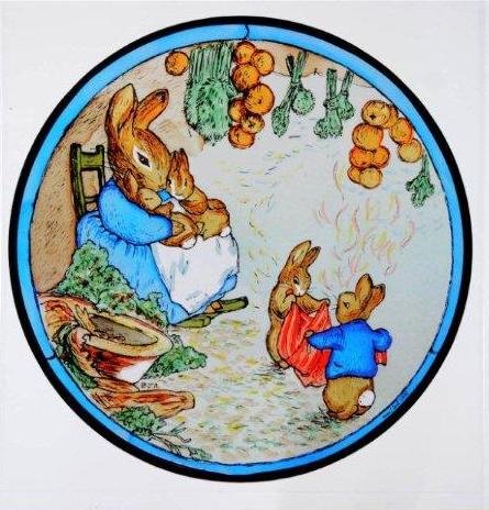 HENSITA Static Window Cling in Beatrix Potter's Peter Rabbit at Home Design
