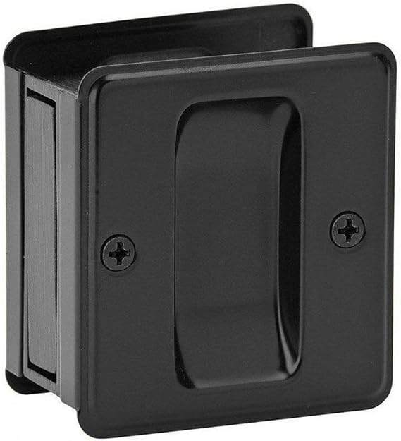 Matte Black Pocket Sliding Door Passage Handle Lock Pull