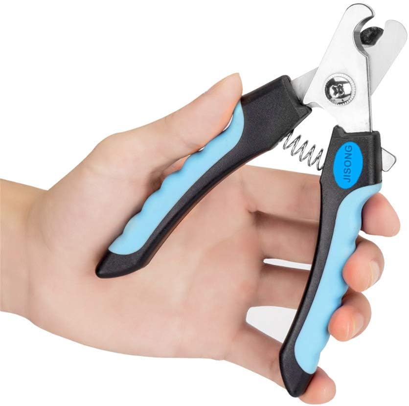 Jisong Dog Nail Clippers, Cat Nail Clipper and Trimmers, Equipped with Safety Protection to Avoid Excessive Cutting, Sharp Blade with Lock Switch, Large Size, Professional Pet Beauty Tools.