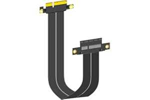 GLOTRENDS 300mm PCIe 3.0 X4 Riser Cable for M.2, WiFi, Firewire, USB, Sound Cards, etc