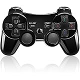 PS3 Controller XFUNY Wireless Bluetooth 6-Axis Controllers Dualshock 3 Gamepad for PlayStation 3 (Black)