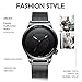 Watches,Men Watches,Business Design Simple Sport Black Analog Quartz Wrist Watch Thin Milanese Mesh Band