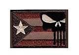 Puerto Rico Flag Punisher Tactical Morale Hook Fastener Patch (PR9)