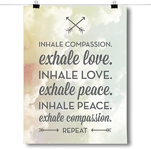 Inspired Posters Inhale Compassion, Exhale Love Poster Size 24x36