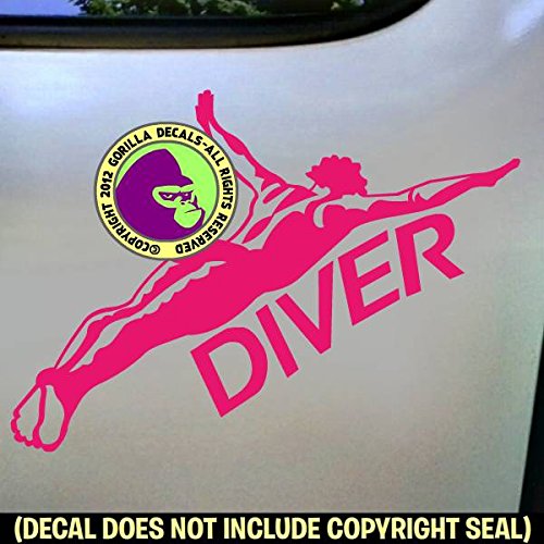 DIVER MALE #2 Springboard Vinyl Decal Sticker A