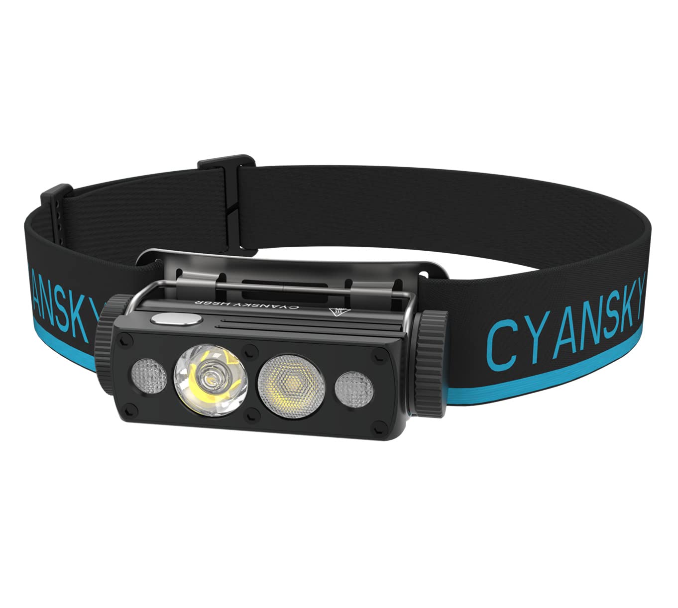 CYANSKY HS6R 1400 Lumen USB-C Rechargeable Headlamp with Spot Light, Flood Light, and Red Light, High CRI Head Torch, IP68 Waterproof Headlamps