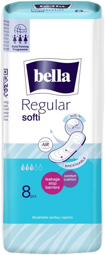 Bella Regular Softi Classic Sanitary Napkins Without Wings 8 Pieces