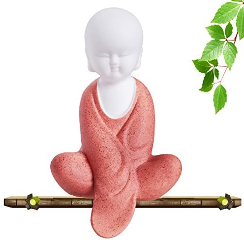 UOON Cute Buddha Statue Monk Figurine for Meditation Yoga (Small Monk)