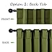 NICETOWN Bedroom Curtains Holiday Decor - (Olive Green) 52 inches x 63 inches, Double Panels, Thermal Insulated Rod Pocket/Back Tab Blackout Curtains for Window