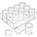 Blulu Clear Bead Organizer Small Bead Storage Containers Set 12 Pieces Plastic Storage Cases Cylindrical Clear Craft Supply Case for Earrings, Rings, Necklace, Threads, Beads(1.9 x 1.5 x 1.5 Inches)