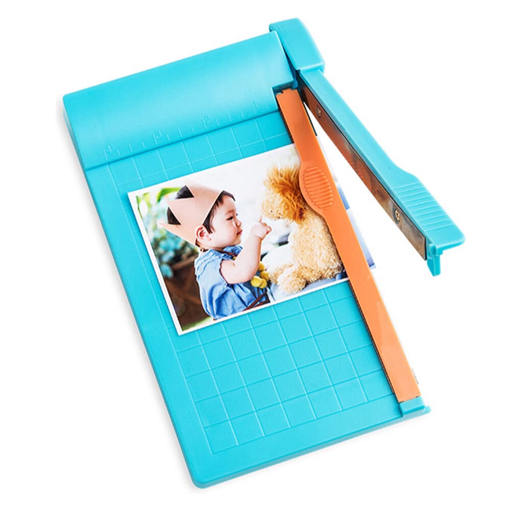 Uposao Mini Guillotine Paper Cutter Portable Paper Cutting Machine Photo Paper Trimmer Cutter for Craft Paper Photos Cards Scrapbooking Office Home