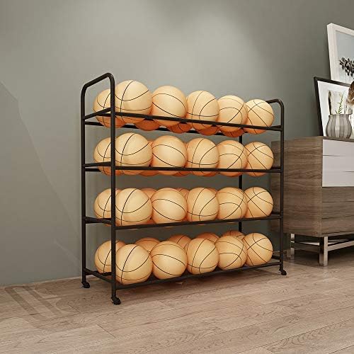 TMGY Basketball Racks for Balls with Wheels,Iron Basketball Display