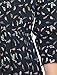 Allegra K Women's Bird Prints Contrast Belt Above Knee A Line Dress L Blue