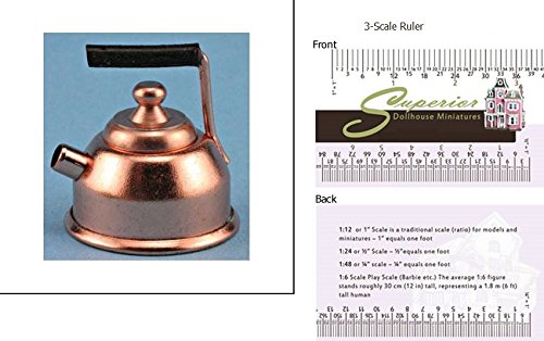 Dollhouse Miniature Copper Teapot