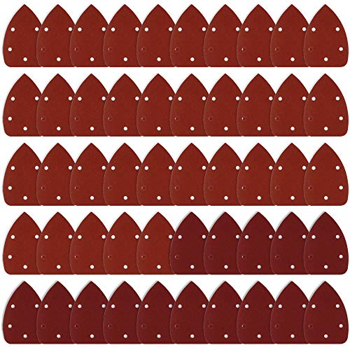 Coceca Mouse Detail Sander Sandpaper Sanding Paper Assorted 35pcs 120Grits & 15pcs 240Grits Mouse Sandpaper