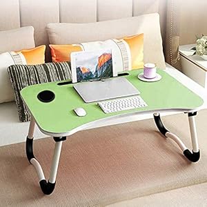Laptop-Bed-TablePortable-Lap-DeskNotebook-Stand-Reading-HolderNotebook-Table-Dorm-Desk-with-Foldable-Legs-Cup-Slotfor-Eating-BreakfastReadingWatching-Movie-on-BedSofa60-x-40cmGreen Laptop Bed Table,Portable Lap Desk,Notebook Stand Reading Holder,Notebook Table Dorm Desk with Foldable Legs & Cup Slot…