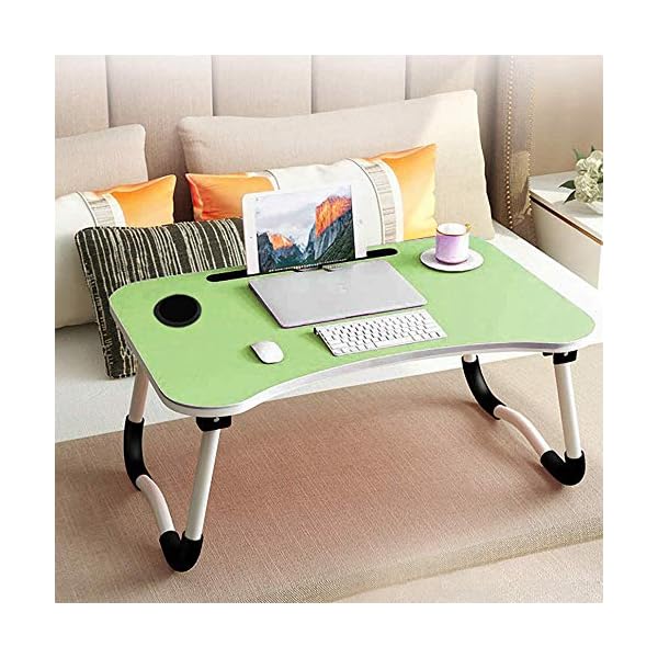 Laptop-Bed-TablePortable-Lap-DeskNotebook-Stand-Reading-HolderNotebook-Table-Dorm-Desk-with-Foldable-Legs-Cup-Slotfor-Eating-BreakfastReadingWatching-Movie-on-BedSofa60-x-40cmGreen Laptop Bed Table,Portable Lap Desk,Notebook Stand Reading Holder,Notebook Table Dorm Desk with Foldable Legs & Cup Slot…