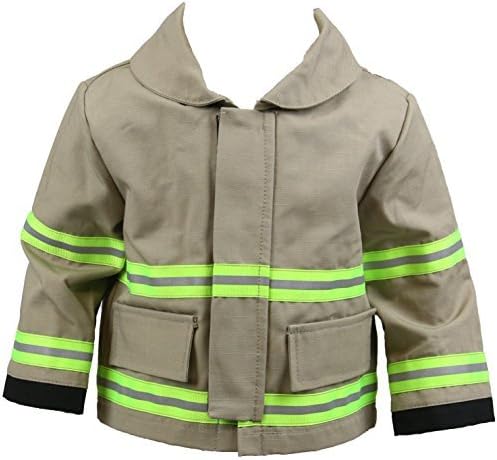 Fully Involved Stitching Firefighter Personalized Tan Baby Jacket