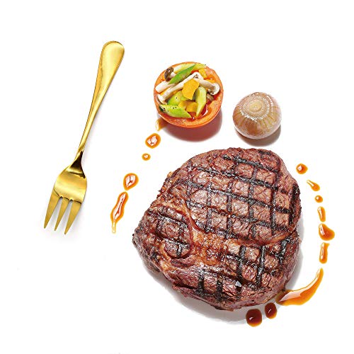 Dylan-EU Tafelvorken roestvrij staal dessertvorken 8 stuks gouden kleine taartvorken party tafeldecoratie vorken worden… - Image 4