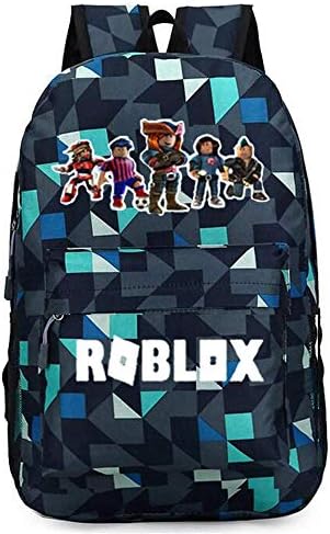 Kids Roblox Backpack Student Bookbag Laptop Bag Travel Computer Bag for Boys Girls Teens Game Fans Gifts (Lingger 4)