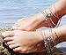 Bienvenu 2 Pcs Barefoot Sandals Beach Foot Jewelry Turquoise Jewelry Anklet Chain Arm Chain Tassel
