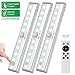 Remote Control Cabinet Light, Dimmable 10-LED Wireless Under Counter Lighting, Battery Operated Closet Light, Stick-on Touch Sensor Night Light, 2 Control Methods (Remote/Touch Control)-(3 Pack)