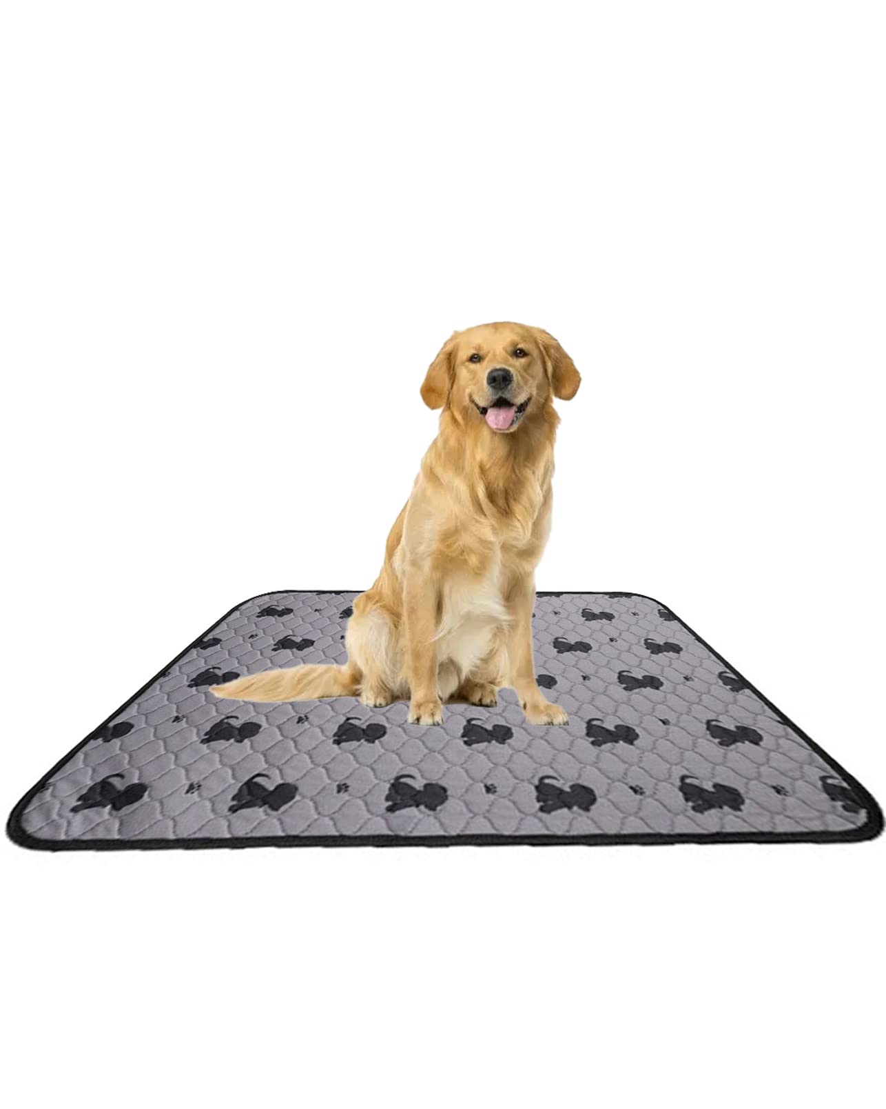 VVGAOGES Reusable Puppy Dog Pee Pad,Washable Pee Pad for Dogs, Super Absorbent Waterproof Dog Training Pads, Non Slip Dog Whelping Pee Pads for Indoor, Outdoor and Car Travel (50*70cm)
