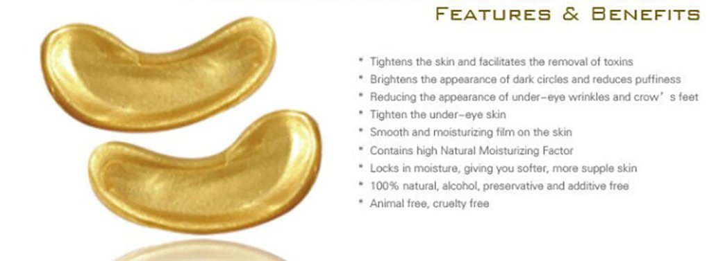 20 Pair/40 Pcs Anti Aging Crystal 24k Gold Collagen Eye Mask Smooth Wrinkles for Eye Skin Care, No Dark Circles Anti-wrinkle Eye Bags Treatment