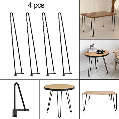 Hairpin Table Legs 28" Heavy Duty Hairpin Legs, (Set for 4 ) Heavy Duty Table Legs (Black)