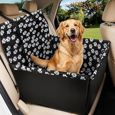 68x57x33 cm Wimypet Siège Auto Chien 3-en-1 Étanche – Panier Chien Voiture, Housse Protection Coffre, Siège Chien Voiture Arrière, Tissu Oxford Durable Facile à Installer