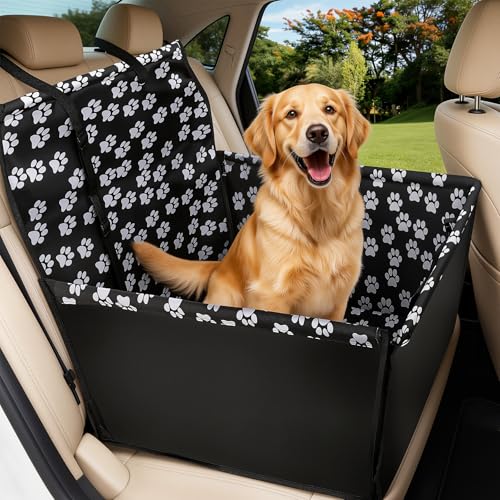 68x57x33 cm Wimypet Hunde Autositz wasserdichte, Haustier Autoschondecke mit Hund Sicherheitsgurt, Hundekorb für Rückbank Vordersitz Hund Sitzbezug Hundedecke Hunde Autoschondecke